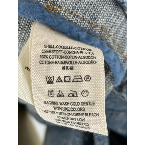 Free People Tattered Tennis Bomber Jean Jacket Indigo XS - Picture 8 of 9